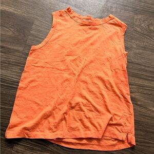 Zara Women's Bright Orange Sleeveless Tank Top
